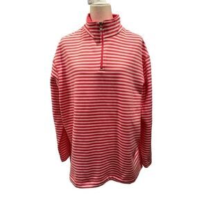 Pacer Orange and White 1/4 Zip Pullover - XL